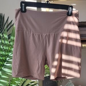 NWT Naked Wardrobe Taupe Biker Shorts Women's Size XL